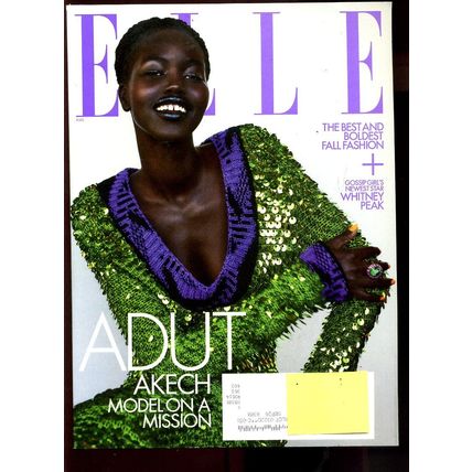 Elle August 2021 ADUT AKECH Model on a Mission (Magazine: Women's, Fashion) NEW