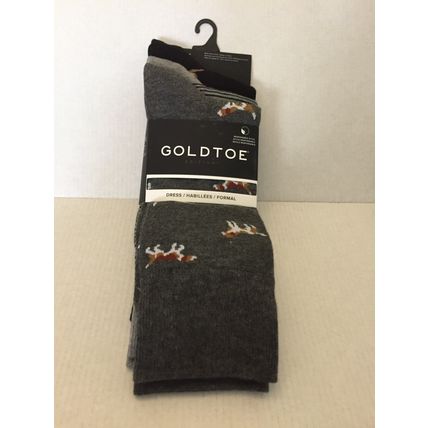 NEW GOLDTOE Edition Mens Dogs Crew Socks, 3-Pack - Shoe Size 6-12.5