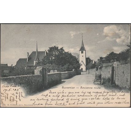 Ancienne Route, Auvernier, 1905 - Chiffelle CPA