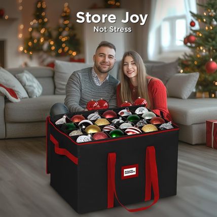 Christmas Ornament Storage Container,Box Stores up to 96-3 Inch Ornaments, Adjus