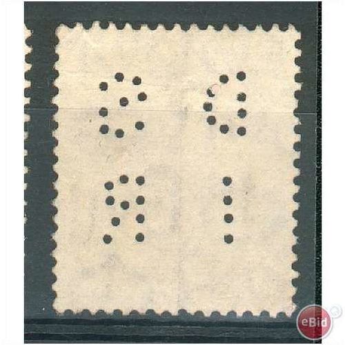GB stamps 1937-47 KGV1 - 6d purple SG470 perfin - 3