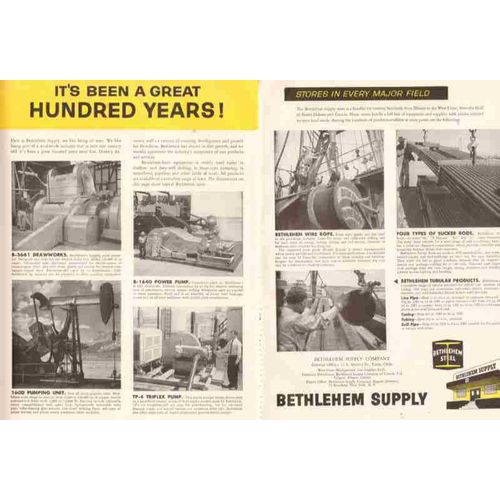 bethlehem supply company 1959 oilfield steel pipe wire rope vintage ad