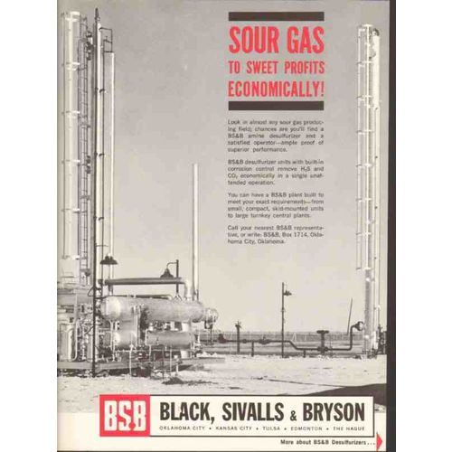 black sivalls bryson inc 1962 sour gas sweet profits vintage ad