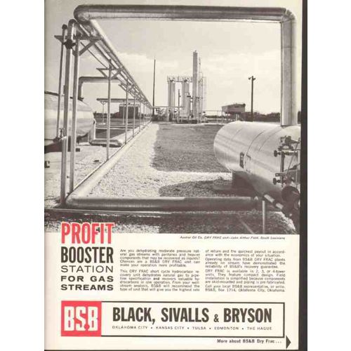 black sivalls bryson inc 1962 austral oil co lake arthur la vintage ad