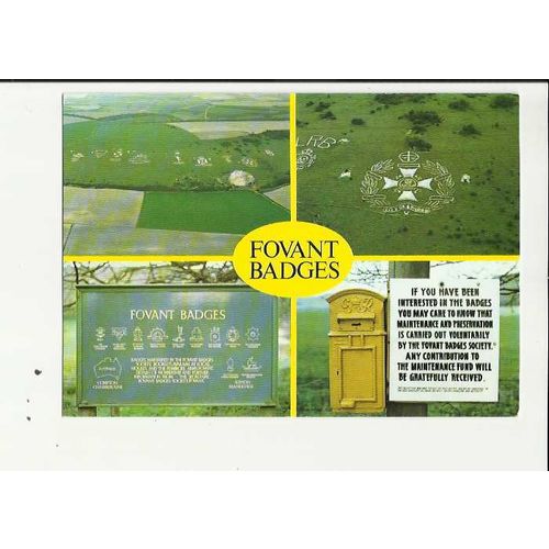 Wiltshire FOVANT Badges Postcard by Post Office (SWPR11)