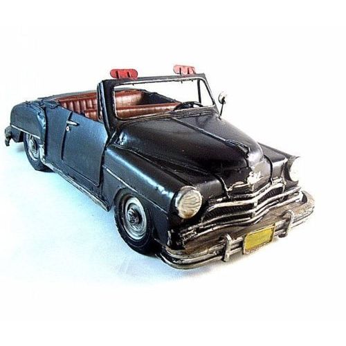 Vintage Classic Look , Hand Made , Black Metal Plymouth Model , Collectible RARE