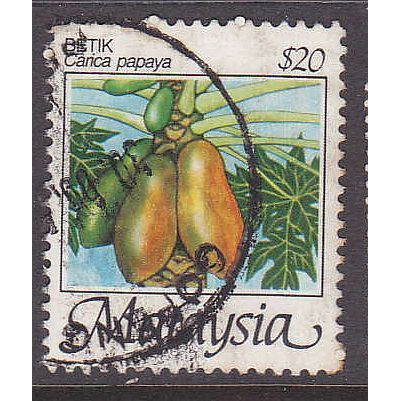 Malaysia 馬來西亞 1986 Fruits Definitives $20 Papaya 木瓜P13½x14½ [SG351] - Used