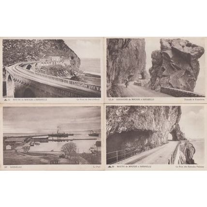 Corniche De Bougie A Djidjelli Airport Route 4x African Road Antique Postcard s