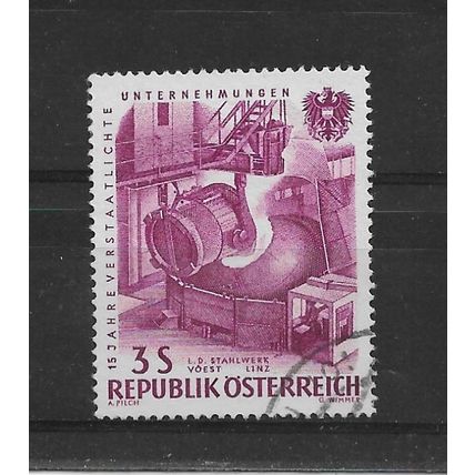 Austria.SG1373 3s Steelworks,Linz.Fine Used.Aug22a
