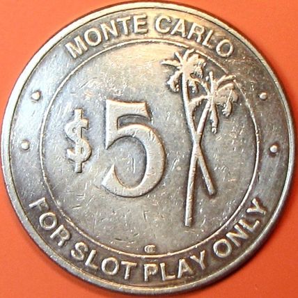 Monte Carlo. $5 Casino Token. Pompano Beach, FL. Day Cruise. F87.