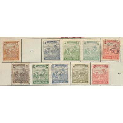 Hungary Stamps, 1919 To 1923 Issues, 48 Different, Mixed MH & Used, Scans Of All