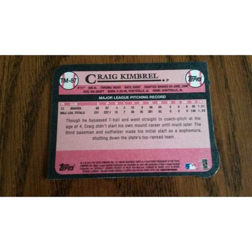 2014 Topps 89 Topps Die Cut Mini Card # TM-087 Craig Kimbrel Mint (9) Braves
