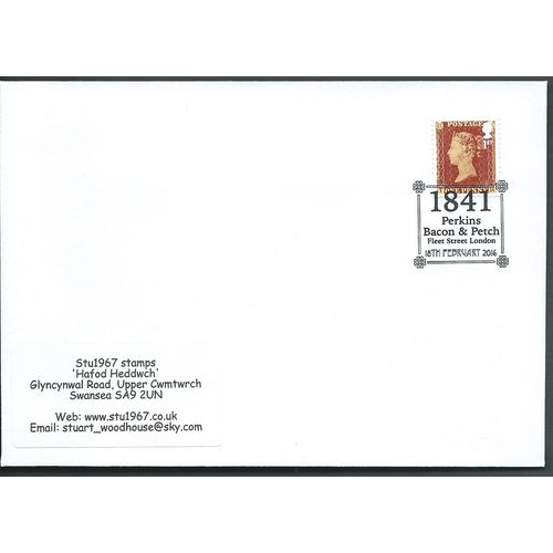 2016 1ST (S/A) PENNY RED '1841 PERKINS BACON'(18 FEB 2016) PMK (EBIDPACK3810)