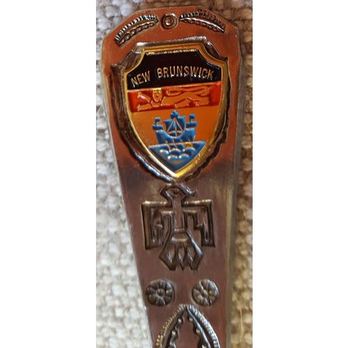 New Brunswick Canada Souvenir Teaspoon Tea Spoon Thunderbird 4-7/8" long