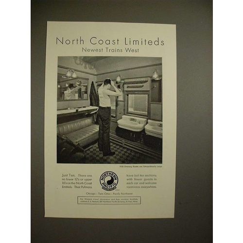 1930 Northern Pacific Railway Ad - Newest Trains West