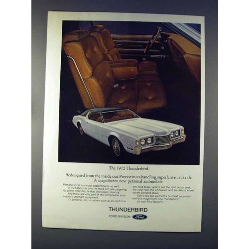 1972 Ford Thunderbird Car Ad - Redesigned!