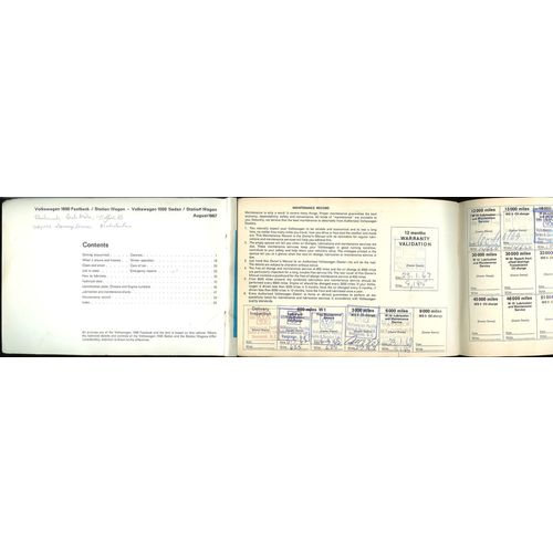 1967 VW Volkswagen Owners Manual