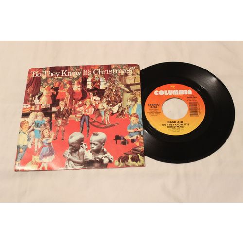 Band Aid 45 & Picture Sleeve-DO THEY KNOW IT'S CHRISTMAS/FEED THE WORLD STEREO