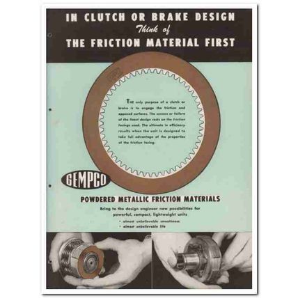 General Metals Powder Company 1945 vintage industrial catalog friction