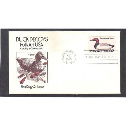 FDC Artmaster 2140 22c Canvasback (Cachet-U/A) CV40644