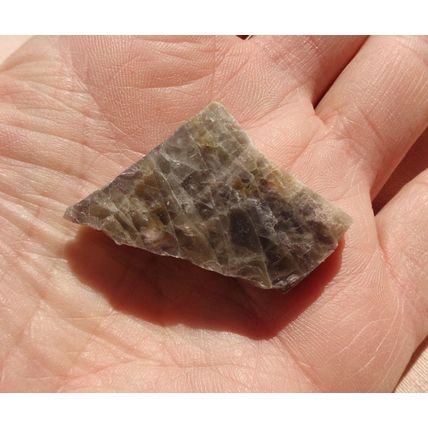 E Black Moonstone 1.125 Inch Raw Stone Crystal Energy Work 2 Flat Sides
