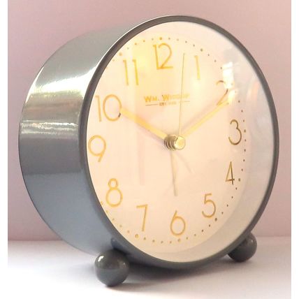 Widdop Grey Alarm Clock 10.8 CM