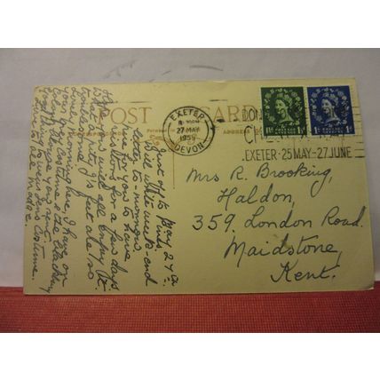 LADY CHAPEL, CANTERBURY CATHEDRAL, KENT used vintage postcard 1959 pm /
