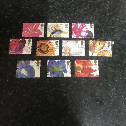 1997- Greeting Stamps - Flower Painting - 1st - full set