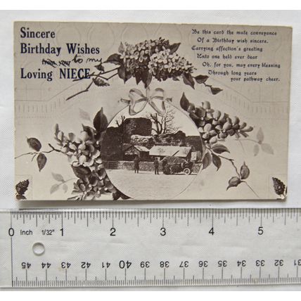 vintage postcard Sincere Birthday Wishes to my Loving Neice (edited)