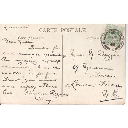Antique France Postcard 1908 - Marseille - La Corniche - Le Prophete - EL