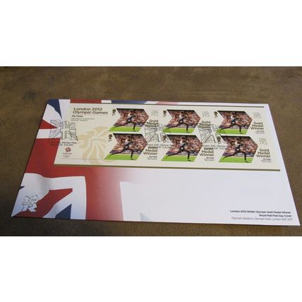 2012 GB FDC Cover -London Olympic Games Gold Medal winner - Mo Farah Athletics