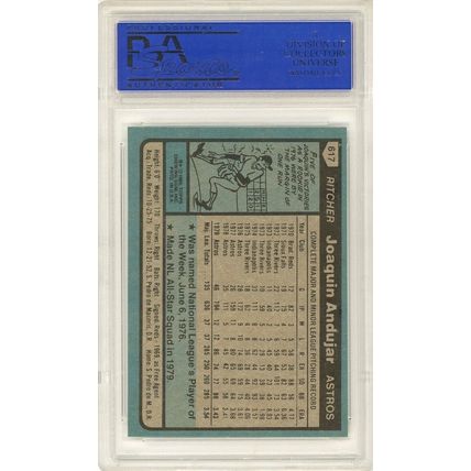 1980 Topps Joaquin Andujar #617 PSA 9 P1303