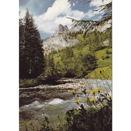 Serre Chevalier Aiguillette du Lauzet Postcard used creased
