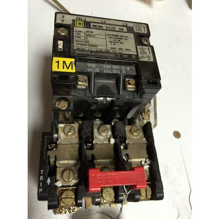 SQUARE D NEMA 00 MAGNETIC MOTOR STARTER CLASS 8536 SA012,8536 SAO12 3PH 120V,BQ