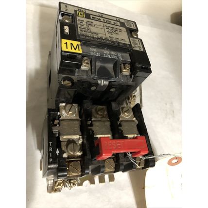 SQUARE D NEMA 00 MAGNETIC MOTOR STARTER CLASS 8536 SA012,8536 SAO12 3PH 120V,BQ