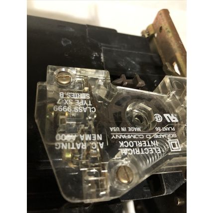SQUARE D NEMA 00 MAGNETIC MOTOR STARTER CLASS 8536 SA012,8536 SAO12 3PH 120V,BQ