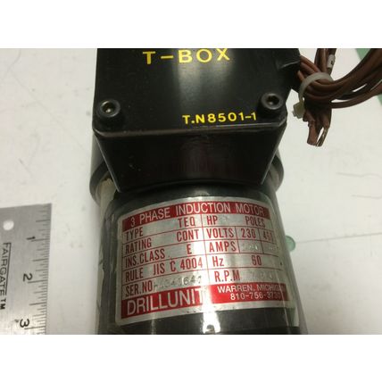 NEW DRILLUNIT TEQ 3-PHASE INDUCTION MOTOR,230/460 V,5/8" SHAFT.DIA T.N8501-1,BS