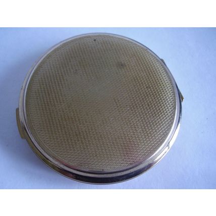 Vintage Stratton Swan Blue Enamel Convertible Powder Compact Early 50's