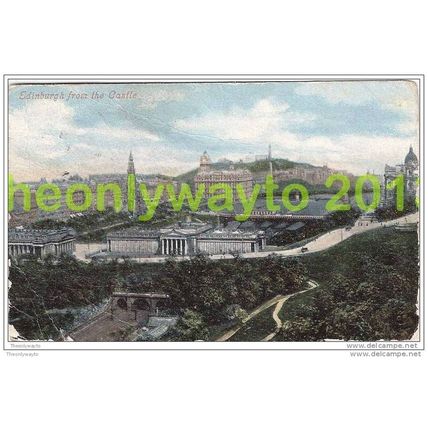 EDINBURGH FROM THE CASTLE, EDINBURGH, SCOTLAND, 1906, Postcard