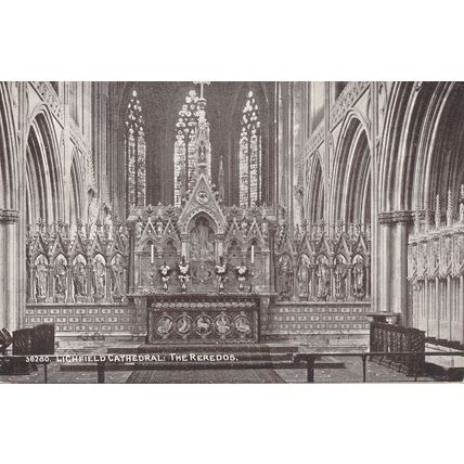 PC16625 Lichfield Cathedral. The Reredos. Photochrom. Sepiatone. No 38280