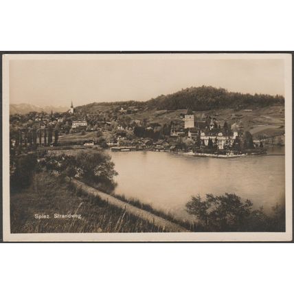 Strandweg, Spiez, Bern, c.1920s - Photoglob Foto-AK