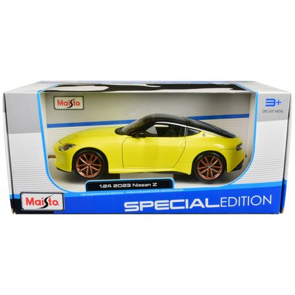 2023 Nissan Z Yellow Metallic with Black Top "Special Edition" Series 1/24 Di...