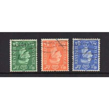 George VI - 1941-42 - Inverted Watermark Set (sg485wi-489wi) Used #2