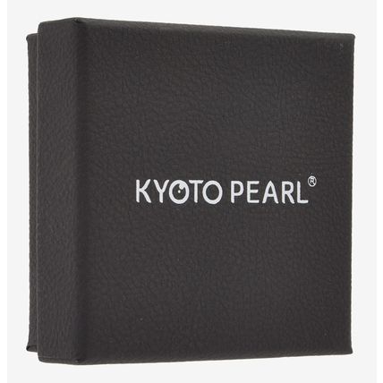 KYOTO PEARL 925 Sterling Silver Freshwater Pearl Geo Stud Earrings BNIB