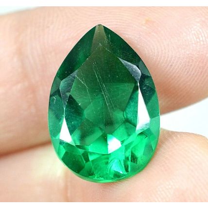 8.35 Ct Colombian Natural Green Emerald Pear Shape Loose Gemstone