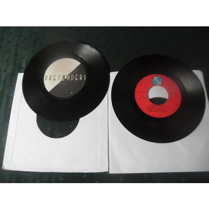 PRETENDERS 7" SNGLES LOT OF 2 - BRASS IN POCKET/TALK OF THE TOWN