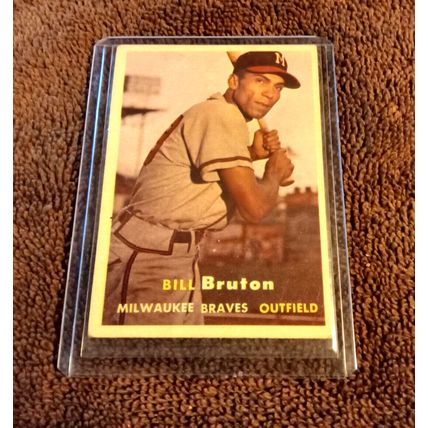 1956 Topps # 48 Bill Burton Milwaukee Braves EX/MT+ Condition No Creases (CJ)