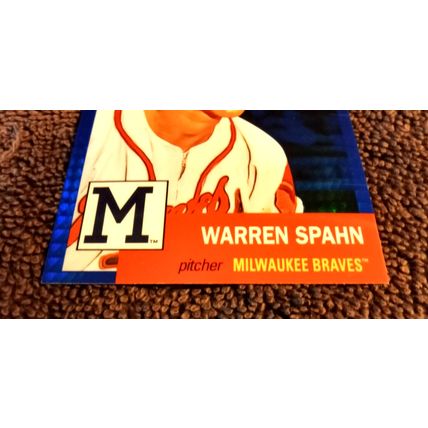 2022 Topps Chrome # 254 Warren Spahn Pitcher Milwaukee Braves 9.0 Mint Or Better