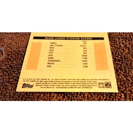 2022 Topps Chrome # 254 Warren Spahn Pitcher Milwaukee Braves 9.0 Mint Or Better