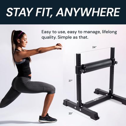 Adjustable Single Leg Squat Roller for Bulgarian Split Squats, Lunges, and Lower